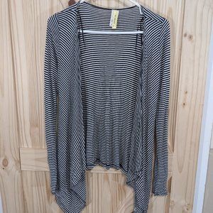 Striped Drape Cardigan